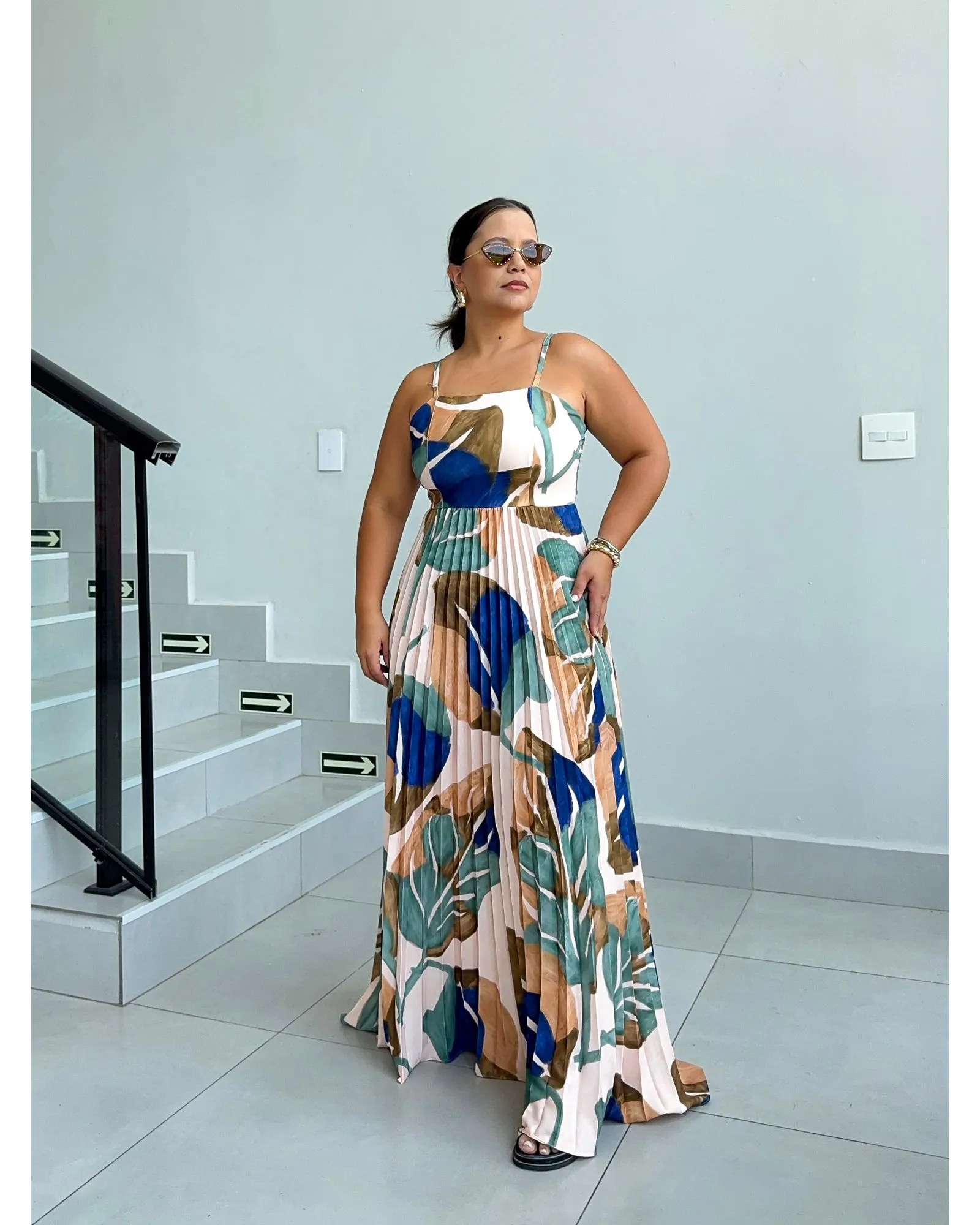 Vestido Plissado Lila