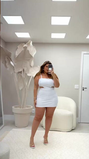 Macaquinho Vestido Strass Plus Size