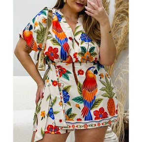 Macaquinho Arara Plus Size