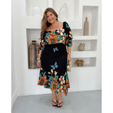 Vestido Midi Parati Fundo Preto