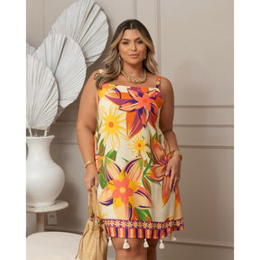 Vestido Estampado Plus Size