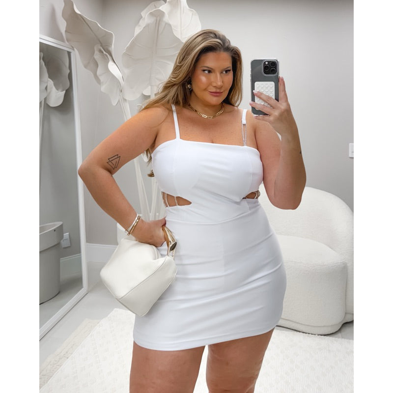 Macaquinho Vestido Strass Plus Size